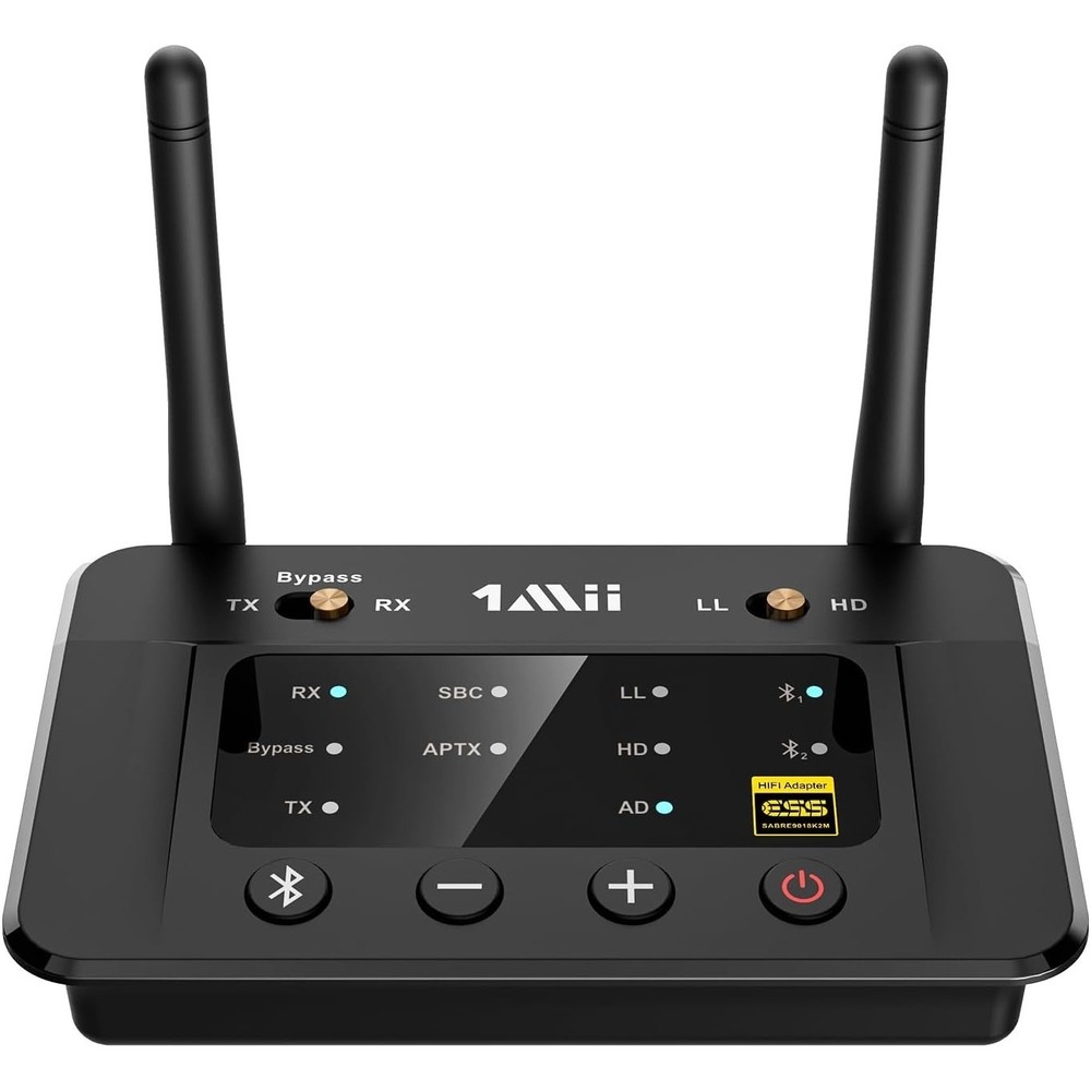 1Mii Bluetooth 5.3 Audio‎ Adapter B03Pro – TX/RX AptX HD DAC RCA AUX for TV